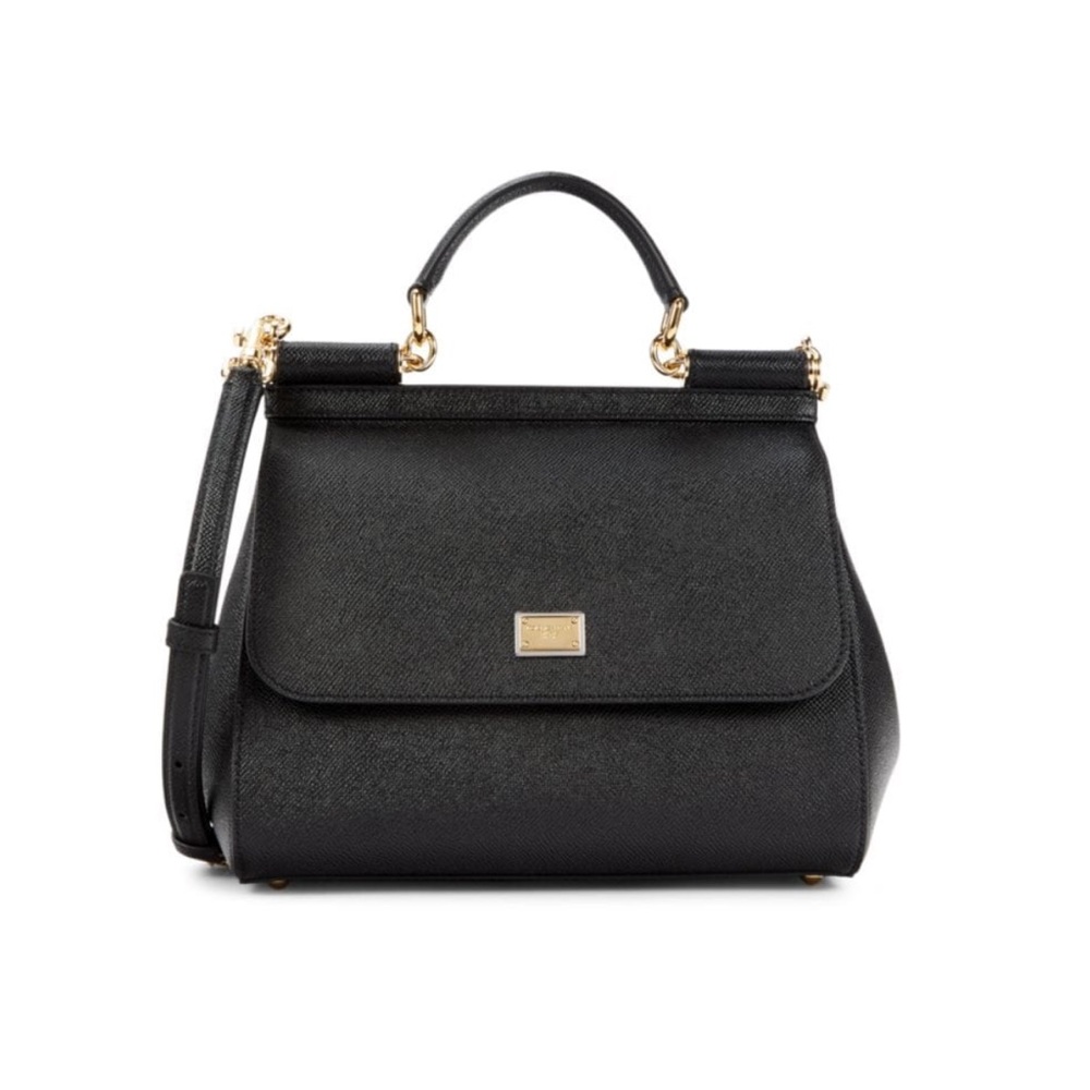 Dolce & Gabbana Dauphine Medium Top Handle Bag Black